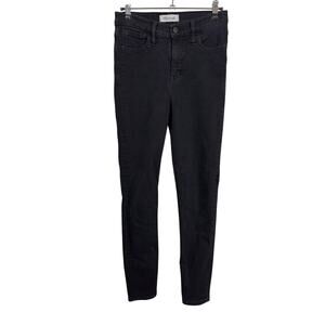 Madewell Roadtripper Skinny Jeans Womens 26 Black High Rise Stretch